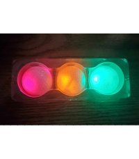 Glow-in-the-dark golf balls, Yellow, Pink and Green